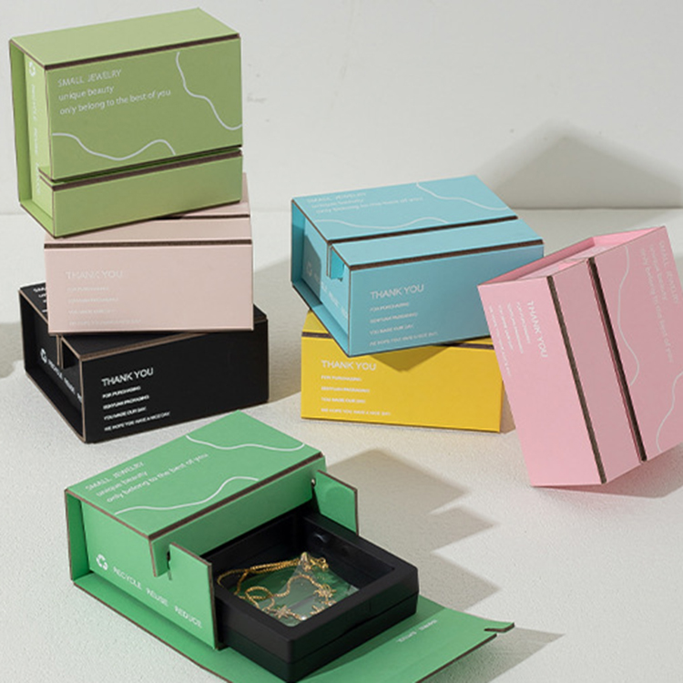 Rigid Paper Packaging Box Custom Printed Ribbon Hard Paper Folding Paper Box