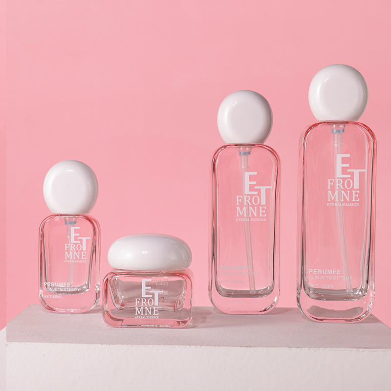 Cosmetic glass essential oil dropper bottle skincare serum packaging custom logo